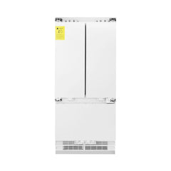 ZLINE Autograph Edition 36 in. 19.6 cu. ft. Panel Ready French Door Built-In Bottom Freezer Refrigerator with Water Dispenser and Ice Maker - RBIVZ-36 - The Home Selection