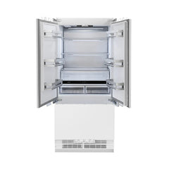 ZLINE Autograph Edition 36 in. 19.6 cu. ft. Panel Ready French Door Built-In Bottom Freezer Refrigerator with Water Dispenser and Ice Maker - RBIVZ-36 - The Home Selection