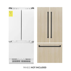 ZLINE Autograph Edition 36 in. 19.6 cu. ft. Panel Ready French Door Built-In Bottom Freezer Refrigerator with Water Dispenser and Ice Maker - RBIVZ-36 - The Home Selection