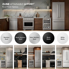 ZLINE Autograph Edition 36 in. 19.6 cu. ft. Panel Ready French Door Built-In Bottom Freezer Refrigerator with Water Dispenser and Ice Maker - RBIVZ-36 - The Home Selection