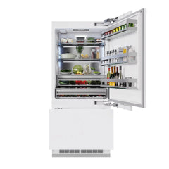 ZLINE Autograph Edition 36 in. 19.8 cu. ft. Panel Ready Built-In Bottom Freezer Refrigerator with Water Dispenser and Ice Maker with Champagne Bronze Accents (RBITZ-36-CB) - The Home Selection