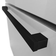 ZLINE Autograph Edition 36 in. 28.9 cu. ft. Standard-Depth French Door External Water Dispenser Refrigerator with Dual Ice Maker in Fingerprint-Resistant Stainless Steel and Matte Black Modern Handles - RSMZ-W-36-FMB - The Home Selection