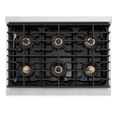 ZLINE Autograph Edition 36 in. 5.2 cu. ft. Paramount Gas Range with 6 Burner DuoPro™ Cooktop and Convection Gas Oven in Stainless Steel - PSGRZ-36-K - The Home Selection
