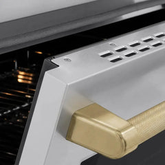 ZLINE Autograph Edition 36 in. 5.2 cu. ft. Paramount Induction Range with 5 Element Cooktop and Electric Convection Oven - SINR - The Home Selection