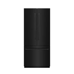 ZLINE Autograph Edition 36 Inch 19.6 cu. ft. French Door Built-In Bottom Freezer Refrigerator with Water Dispenser and Ice Maker in Black Stainless Steel - SRBIV - The Home Selection