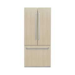 ZLINE Autograph Edition 36 Inch 19.6 cu. ft. Panel Ready French Door Built-In Bottom Freezer Refrigerator with Water Dispenser and Ice Maker with Stainless Steel Interior - SRBIVZ - The Home Selection