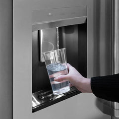 ZLINE Autograph Edition 36-Inch 28.9 cu. ft. Standard-Depth French Door Refrigerator with Dual Ice Maker and External Water Dispenser in Fingerprint-Resistant Stainless Steel - RSMZ-W-36-K - The Home Selection