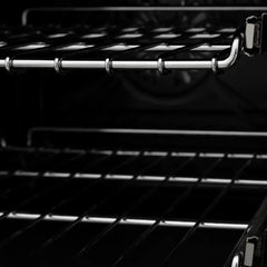 ZLINE Autograph Edition 48 in. 6.0 cu. ft. Dual Fuel Range with Gas Stove and Electric Oven in Fingerprint Resistant Stainless Steel with Black Matte Door - RASZ-BLM-48 - The Home Selection