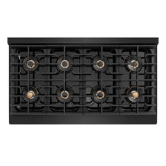 ZLINE Autograph Edition 48 in. 6.7 cu. ft. Paramount Gas Range with 8 Burner DuoPro™ Cooktop and Dual Ovens in Black Stainless Steel - PSGRBZ-48-K - The Home Selection