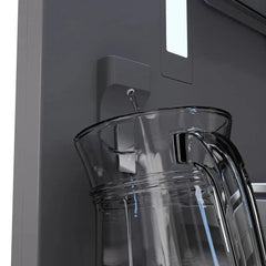 ZLINE Autograph Edition 60 in. 32.2 cu. ft. French Door Built-In Bottom Freezer Refrigerator with Water Dispenser and Ice Maker in Black Stainless Steel with Graphite Gray Interior Helix Handles- GRBIVZ-BS60K - The Home Selection