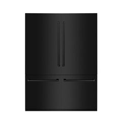 ZLINE Autograph Edition 60 in. 32.2 cu. ft. French Door Built-In Bottom Freezer Refrigerator with Water Dispenser and Ice Maker in Black Stainless Steel with Polished Gold Accents (RBIVZ-BS-60-G) - The Home Selection