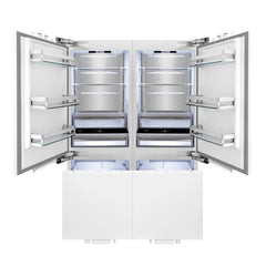 ZLINE Autograph Edition 60 in. 32.2 cu. ft. Panel Ready French Door Built-In Bottom Freezer Refrigerator with Water Dispenser and Ice Maker - RBIV - The Home Selection