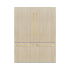 ZLINE Autograph Edition 60 in. 32.2 cu. ft. Panel Ready French Door Built-In Bottom Freezer Refrigerator with Water Dispenser and Ice Maker - RBIV - The Home Selection