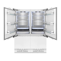 ZLINE Autograph Edition 60 in. 32.2 cu. ft. Panel Ready French Door Built-In Bottom Freezer Refrigerator with Water Dispenser and Ice Maker - RBIV - The Home Selection