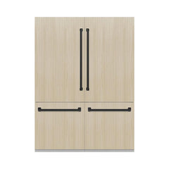 ZLINE Autograph Edition 60 in. 32.2 cu. ft. Panel Ready French Door Built-In Bottom Freezer Refrigerator with Water Dispenser and Ice Maker - RBIV - The Home Selection