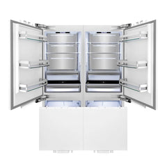 ZLINE Autograph Edition 60 in. 32.2 cu. ft. Panel Ready French Door Built-In Bottom Freezer Refrigerator with Water Dispenser and Ice Maker - RBIV - The Home Selection