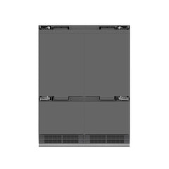 ZLINE Autograph Edition 60 in. 32.2 cu. ft. Panel Ready French Door Built-In Bottom Freezer Refrigerator with Water Dispensers and Ice Makers with Graphite Gray Interior - GRBIV-60 - The Home Selection