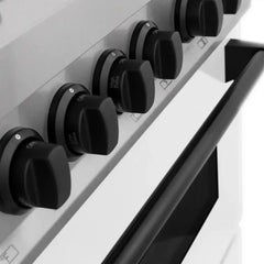 ZLINE Autograph Edition 60 in. 7.4 cu. ft. Legacy Dual Fuel Range with 9 Burner Gas Cooktop and 2 Electric Convection Ovens in DuraSnow® Stainless Steel with White Matte Doors - RASZ-WM-60 - The Home Selection
