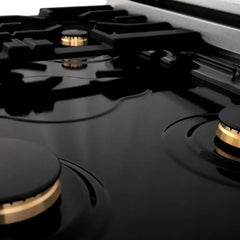 ZLINE Autograph Edition 60 in. 7.4 cu. ft. Legacy Dual Fuel Range with 9 Burner Gas Cooktop and 2 Electric Convection Ovens in DuraSnow® Stainless Steel with White Matte Doors - RASZ-WM-60 - The Home Selection
