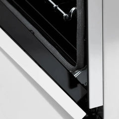ZLINE Autograph Edition 60 in. 7.4 cu. ft. Legacy Dual Fuel Range with 9 Burner Gas Cooktop and 2 Electric Convection Ovens in DuraSnow® Stainless Steel with White Matte Doors - RASZ-WM-60 - The Home Selection