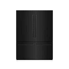 ZLINE Autograph Edition 60 Inch 32.2 cu. ft. French Door Built-In Bottom Freezer Refrigerator with Water Dispenser and Ice Maker in Black Stainless Steel with Graphite Gray Interior - GRBIV - The Home Selection