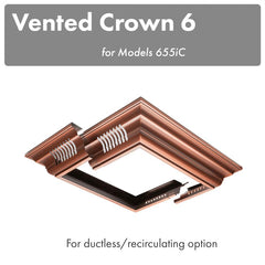 ZLINE Vented Crown Molding Profile 6 For Island Mount Range Hood - CM6V-655iB - The Home Selection