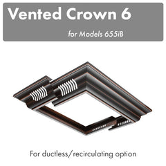 ZLINE Vented Crown Molding Profile 6 For Island Mount Range Hood - CM6V-655iB - The Home Selection