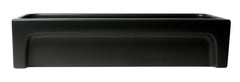 Alfi 36  Black Matte Above Mount Fireclay Bathroom Trough Sink - AB36TRBM