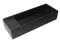 Alfi 39  Black Matte Above Mount Fireclay Bathroom Trough Sink - AB39TRBM