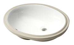 Alfi White 23  Oval Undermount Ceramic Sink - ABC602