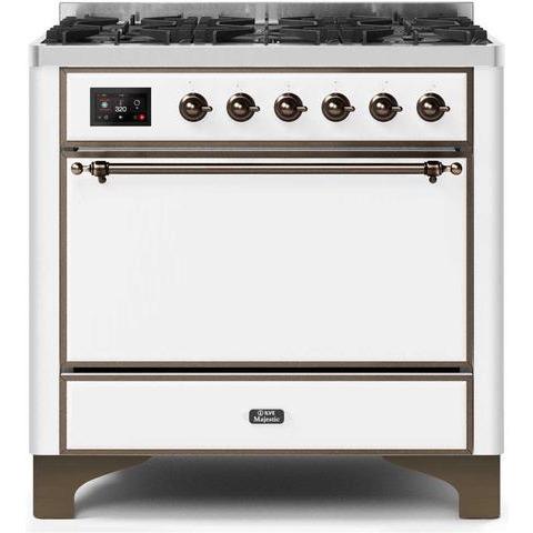 ILVE 36" Majestic II Series Dual Fuel Range with 6 Sealed Burners (UM096DQNS3) - Ate and Drank