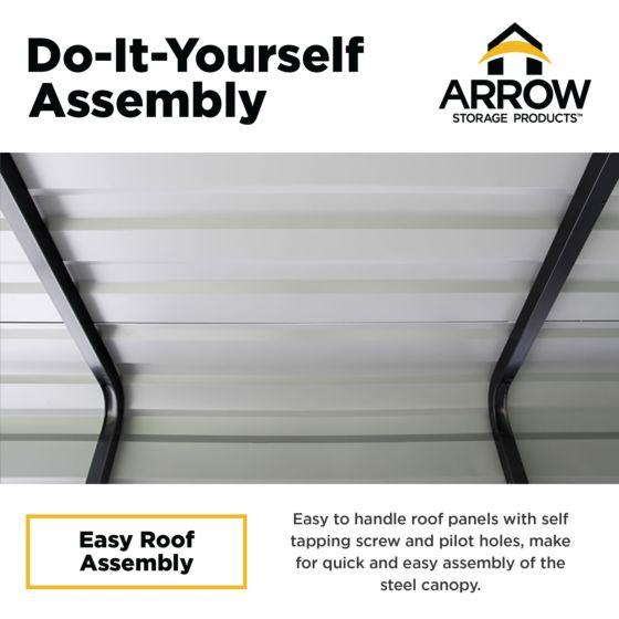Arrow Carport, 12 ft. x 29 ft. x 7 ft. - CPHC122907