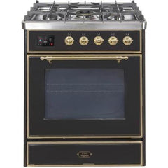 ILVE 30" Majestic II Series Gas Burner and Electric Oven Range with 5 Sealed Burners (UM30DNE3) - Ate and Drank