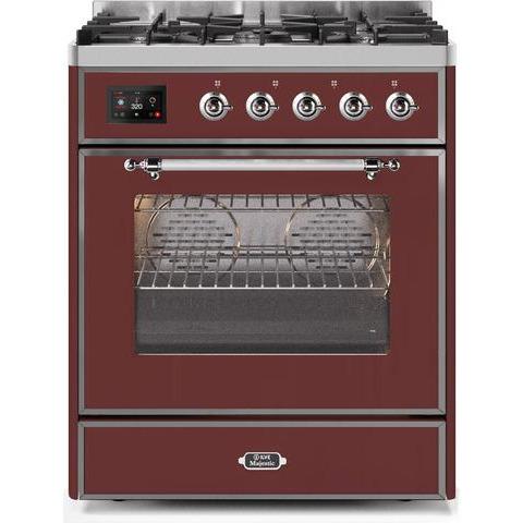ILVE 30" Majestic II Series Gas Burner and Electric Oven Range with 5 Sealed Burners (UM30DNE3) - Ate and Drank