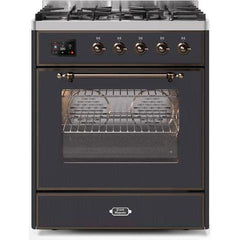 ILVE 30" Majestic II Series Gas Burner and Electric Oven Range with 5 Sealed Burners (UM30DNE3) - Ate and Drank