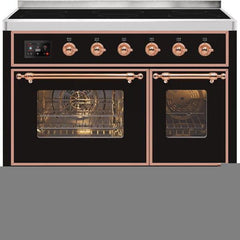 ILVE 40" Majestic II Series Freestanding Electric Double Oven Range with 6 Elements, Triple Glass Cool Door, Convection Oven, TFT Oven Control Display and Child Lock (UMDI10) - Ate and Drank