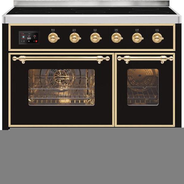 ILVE 40" Majestic II Series Freestanding Electric Double Oven Range with 6 Elements, Triple Glass Cool Door, Convection Oven, TFT Oven Control Display and Child Lock (UMDI10) - Ate and Drank