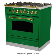 Hallman 30 in. Single Oven All Gas Italian Range, LP Gas, Brass Trim HGR30BSLP