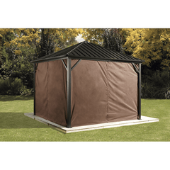 Sojag Curtains for Dakota Gazebo, 10 ft. x 12 ft. Brown, Gazebo Not Included - 135-9163872