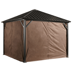 Sojag Curtains for Dakota Gazebo, 10 ft. x 12 ft. Brown, Gazebo Not Included - 135-9163872