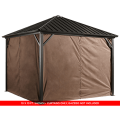 Sojag Curtains for Dakota Gazebo, 10 ft. x 12 ft. Brown, Gazebo Not Included - 135-9163872