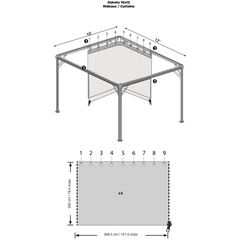 Sojag Curtains for Dakota Gazebo, 10 ft. x 12 ft. Brown, Gazebo Not Included - 135-9163872