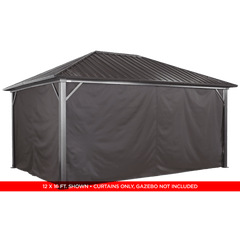 Sojag Curtains for Genova Gazebo, 10 ft. x 14 ft. Brown, Gazebo Not Included - 135-9163889