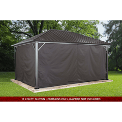 Sojag Curtains for Genova Gazebo, 10 ft. x 14 ft. Brown, Gazebo Not Included - 135-9163889