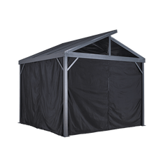 Sojag Curtains for Sanibel Gazebo, 8 ft. x 8 ft. Black, Gazebo Not Included - 135-9163902