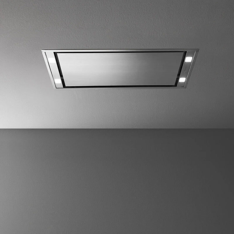 Falmec Stella Ceiling Liner Insert, with 600 CFM Motor (Motor Sold Separately), Electronic Control, LED Light, Metallic Grease Filter, Remote Control, Scotch Brite (AISI 304) Steel, and Perimeter Suction - FDSTEC6SS-R
