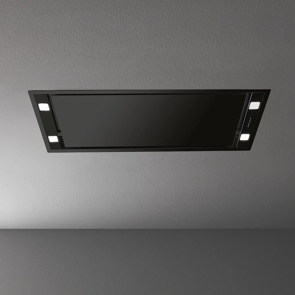 Falmec Stella Ceiling Liner Insert, with 600 CFM Motor (Motor Sold Separately), Electronic Control, LED Light, Metallic Grease Filter, Remote Control, Scotch Brite (AISI 304) Steel, and Perimeter Suction - FDSTEC6SS-R
