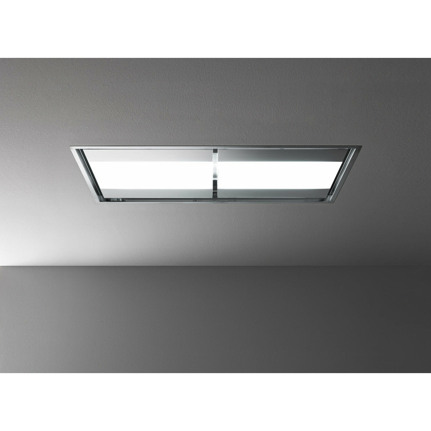 Falmec Nuvola 55" Ceiling Liner Only (Motor Not included) w/ Scotch brite stainless steel (AISI 304) , Tempered glass , Perimeter suction, LED and Remote control - FDNUV54C6SS-R1