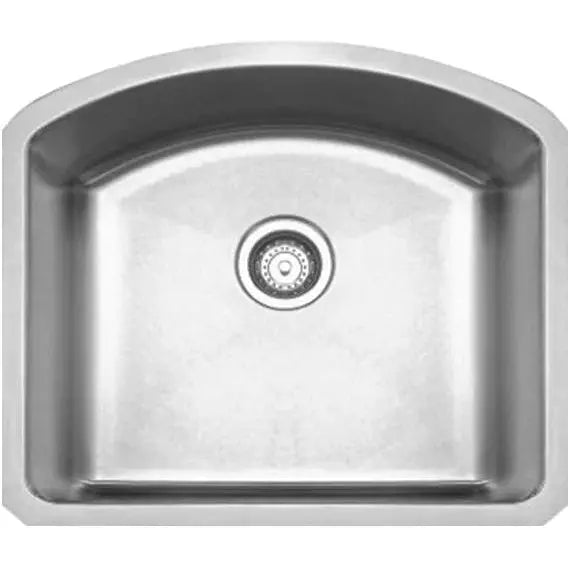 WHITEHAUS 23″ Noah’s Collection Chefhaus Series Brushed Stainless Steel Single Bowl Undermount Sink - WHNC2321