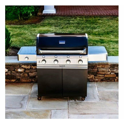 Saber Deluxe Black 4-Burner Gas Grill - R67CC1117